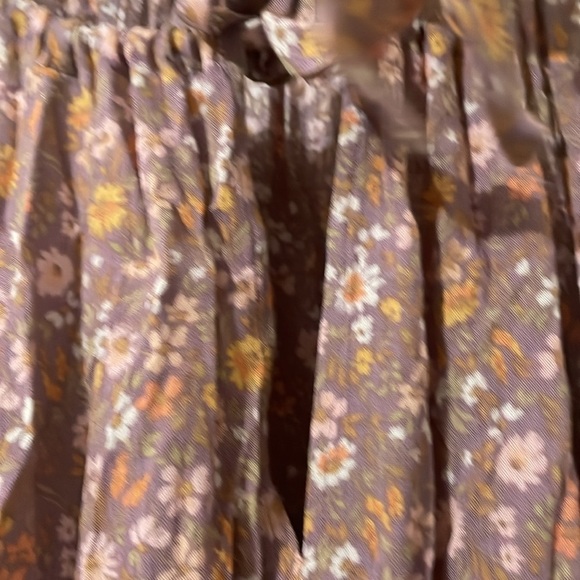 ILLA ILLA Floral Layered Blouse in Purple and Tan Size S - Picture 6 of 6